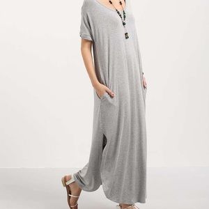 Grey Maxi T-Shirt Dress